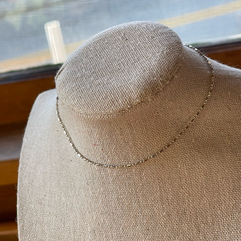 925 ankle bracelet faceted 1980s 10" - Picture 7 of 7